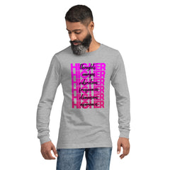 "Higher" Unisex Long Sleeve Tee (Black) | Pink