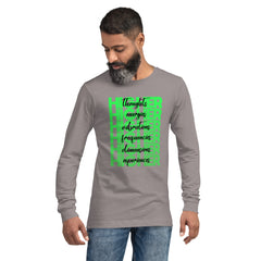 "Higher" Unisex Long Sleeve Tee (Black) | Green
