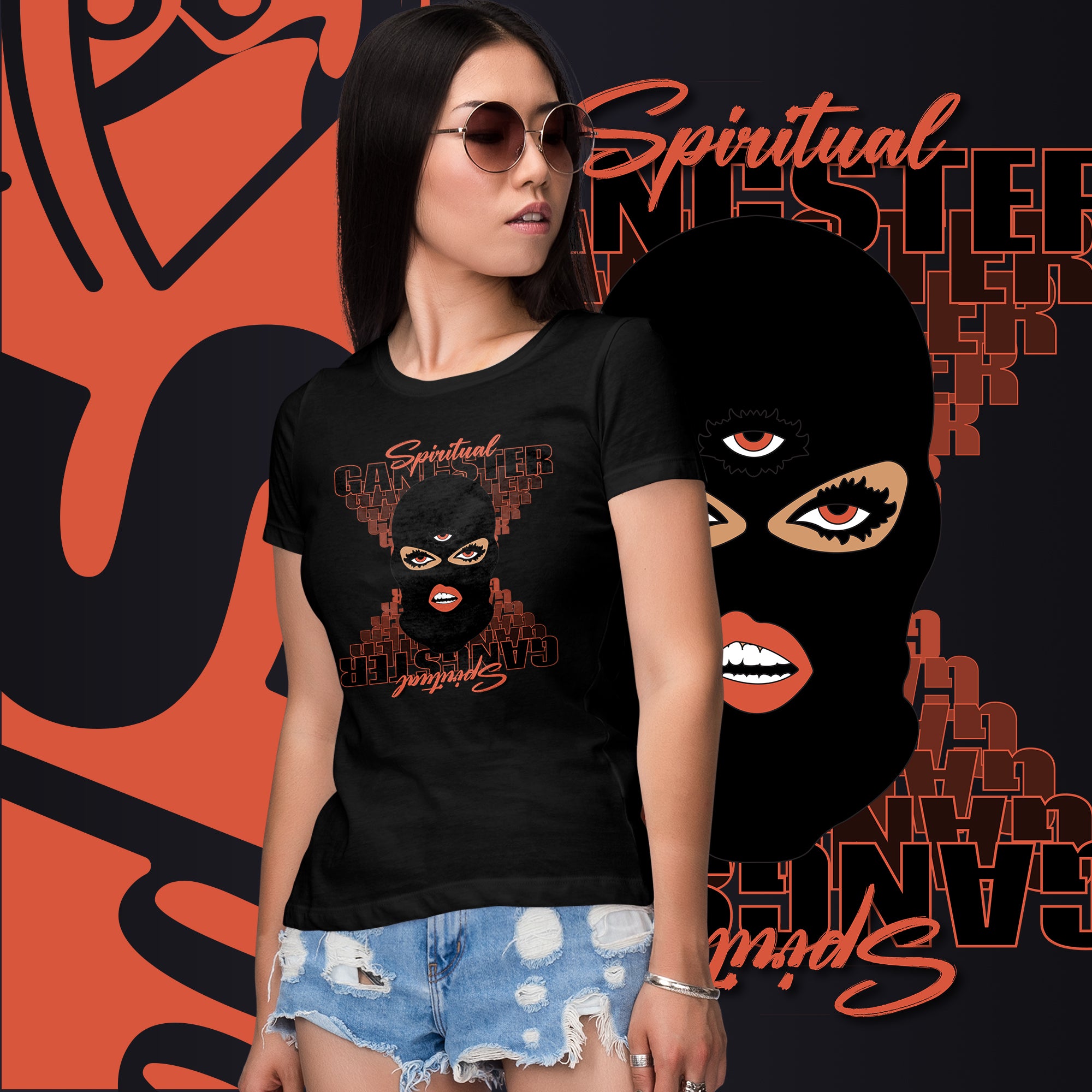 "Spiritual Gang" Ladies T-Shirt (Beige) | Orange