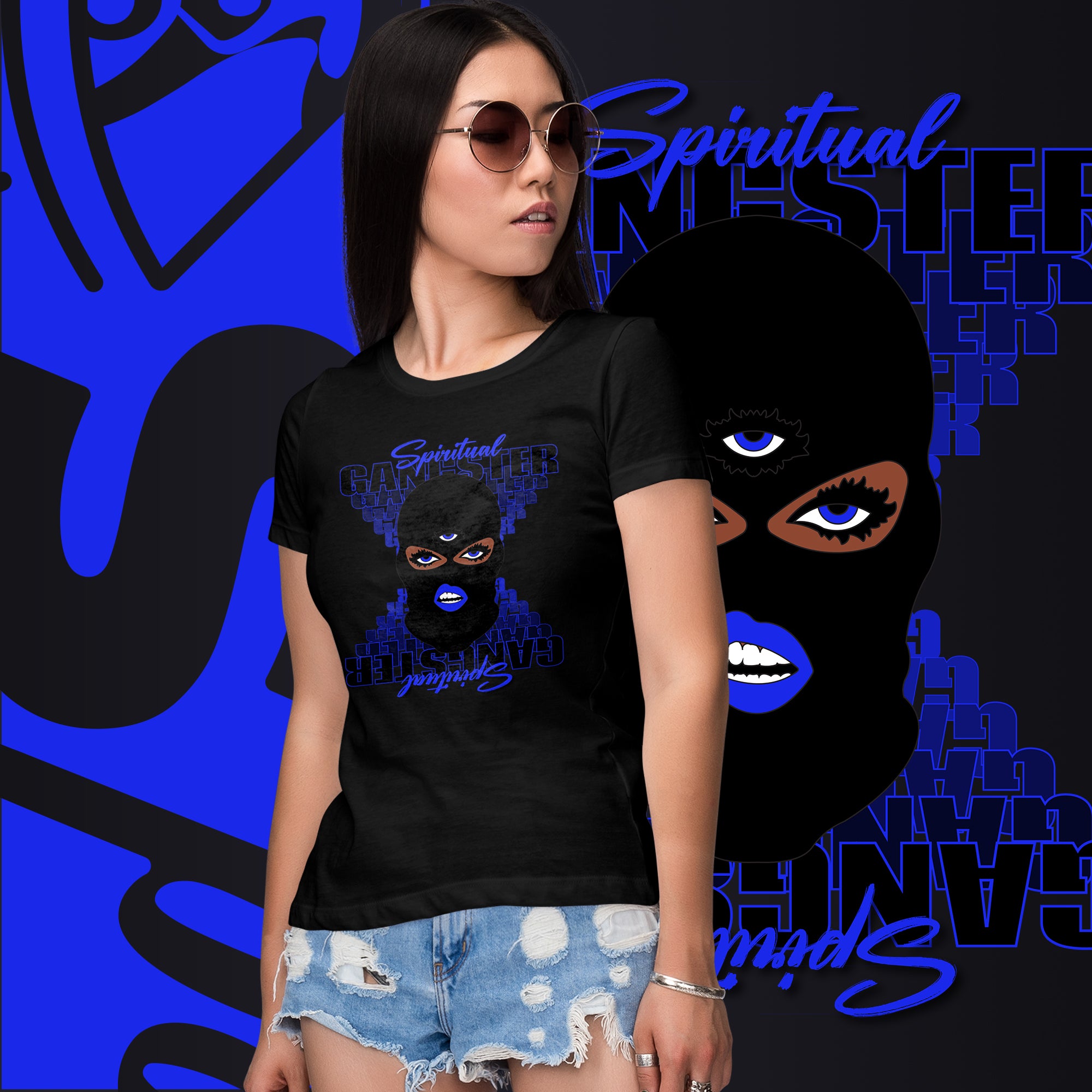 "Spiritual Gang" Ladies T-Shirt (Cocoa) | Blue