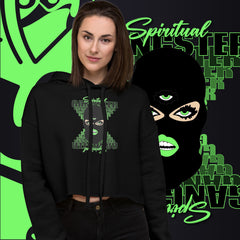 "Spiritual Gang" Crop Hoodie (White) | Lime