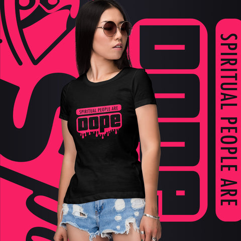 "Spiritual People" Ladies T-Shirt (Solid) | Pink