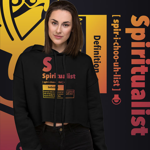 "Spiritualist" Crop Hoodie (Gradient) | Yellow/Peach