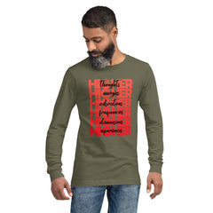"Higher" Unisex Long Sleeve Tee (Black) | Red