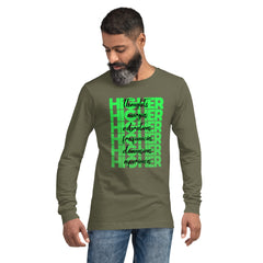 "Higher" Unisex Long Sleeve Tee (Black) | Green