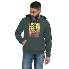 "Higher" Unisex Hoodie (Black) | Yellow/Burgundy