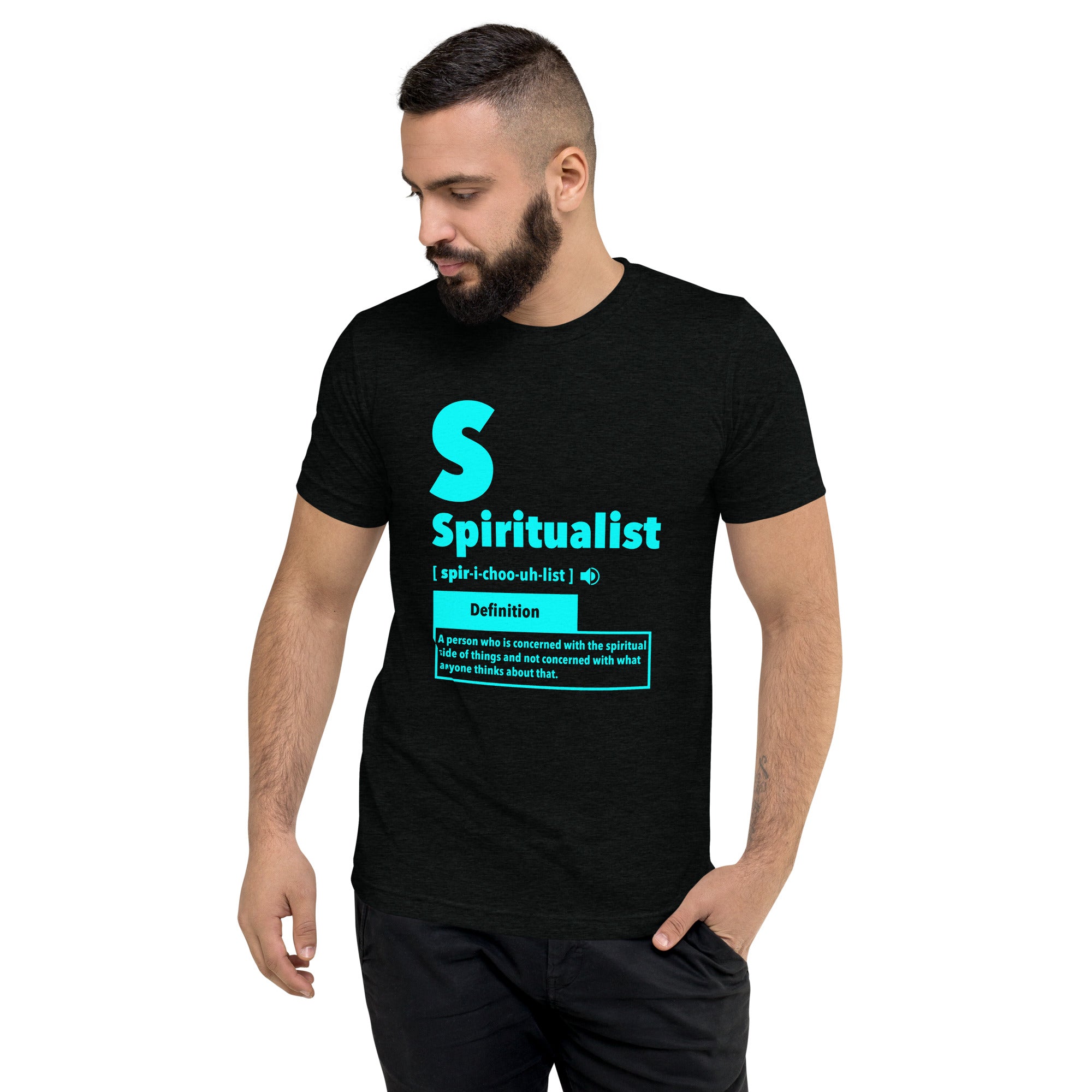 "Spiritualist" Unisex T-Shirt (Solid) | Cyan