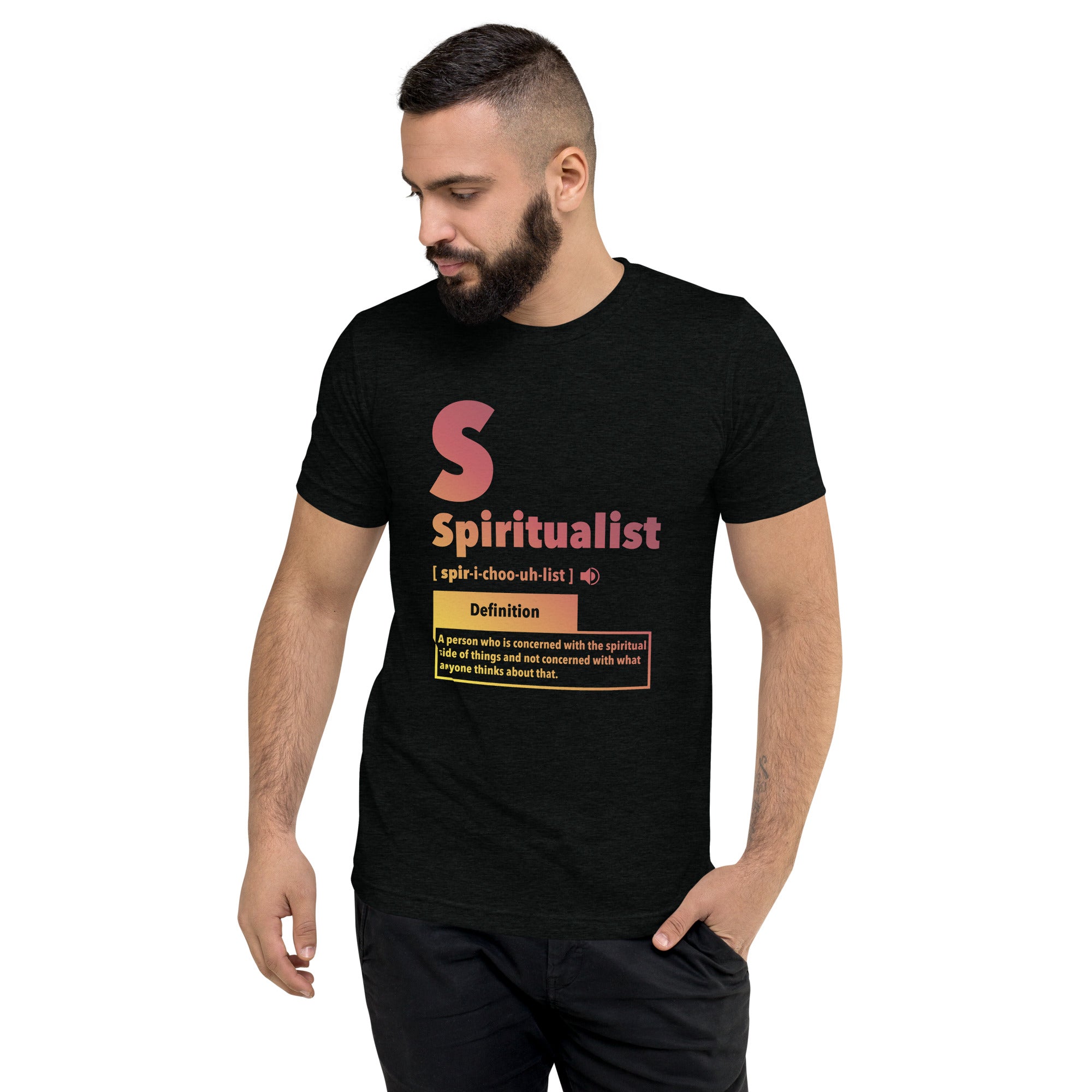 "Spiritualist" Unisex T-Shirt (Gradient) | Yellow/Peach