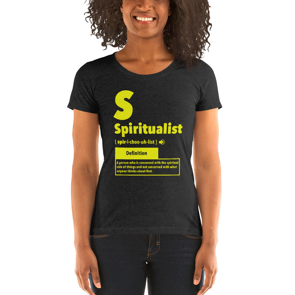 "Spiritualist" Ladies T-Shirt (Solid) | Yellow