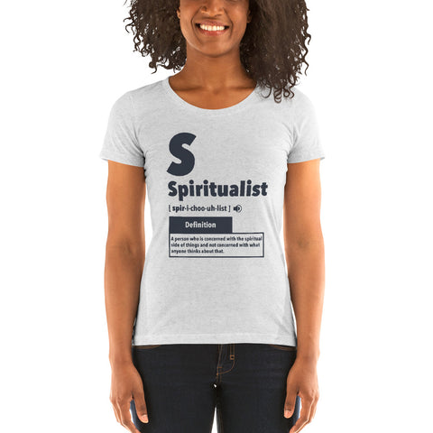 "Spiritualist" Ladies T-Shirt (Solid) | Gray