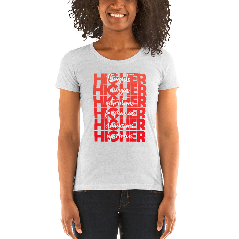 "Higher" Ladies T-Shirt (White) | Red