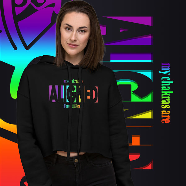 "Aligned" Crop Hoodie (Brag Version) | All Chakras