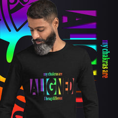 "Aligned" Unisex Long Sleeve Tee (Brag Version) | All Chakra's