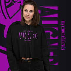 "Aligned" Crop Hoodie (Brag Version) | Crown Chakra