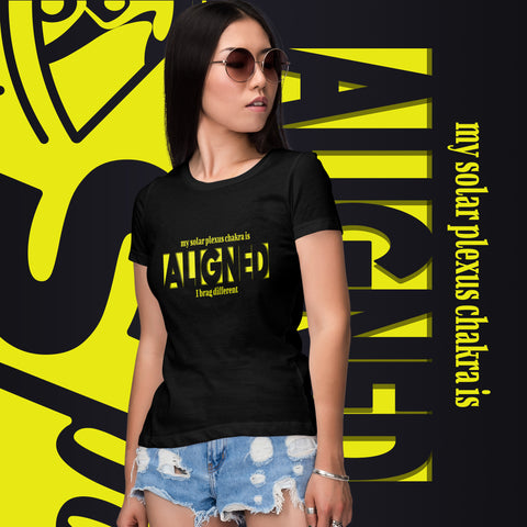 "Aligned" Ladies T-Shirt (Brag Version) | Solar Plexus Chakra