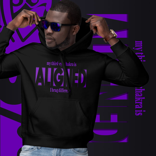 "Aligned" Unisex Hoodie (Brag Version) | Third Eye Chakra