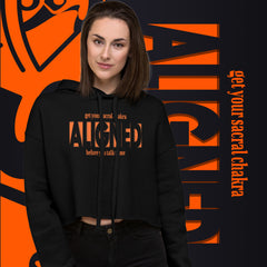 "Aligned" Women’s Crop Hoodie (No Talking Version) | Sacral Chakra