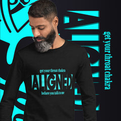 "Aligned" Unisex Long Sleeve Tee (No Talking Version) | Throat Chakra