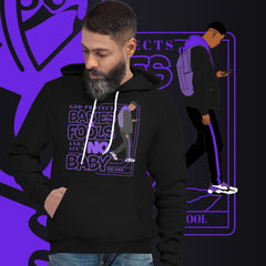 "God Protects Fools" Unisex Hoodie (Man Version) | Purple