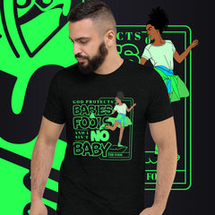 "God Protects Fools" Unisex T-Shirt (Woman Version) | Lime