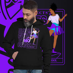 "God Protects Fools" Unisex Hoodie (Woman Version) | Purple