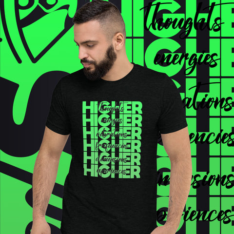 "Higher" Unisex T-Shirt (Black) | Green