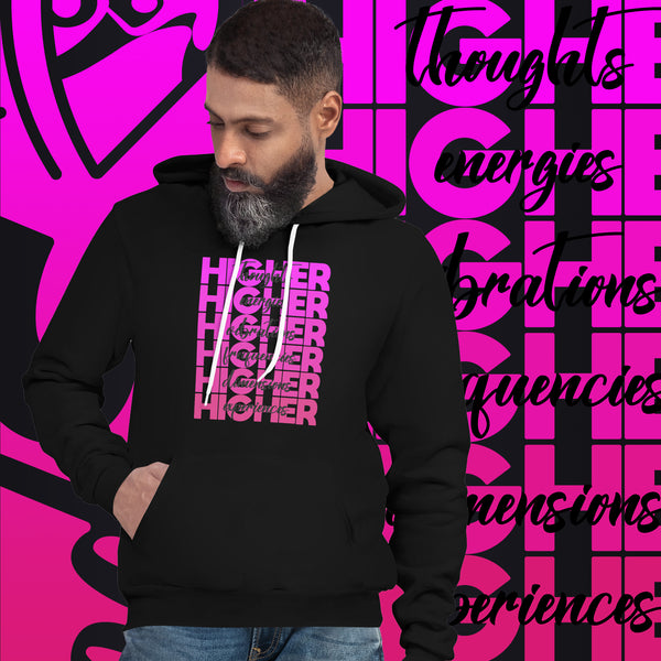 "Higher" Unisex Hoodie (Black) | Pink