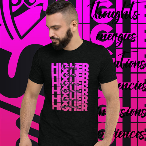 "Higher" Unisex T-Shirt (Black) | Pink