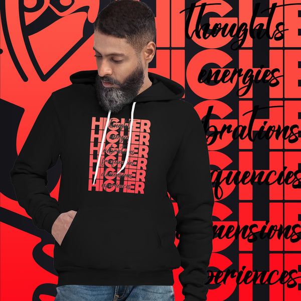 "Higher" Unisex Hoodie (Black) | Red