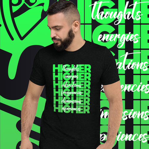 "Higher" Unisex T-Shirt (White) | Green