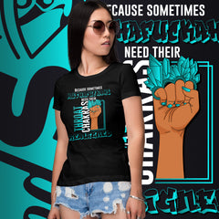 "Re-Aligned" Ladies T-Shirt | Turquoise/Cyan