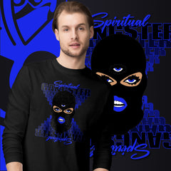 "Spiritual Gang" Unisex Long Sleeve Tee (Beige) | Blue
