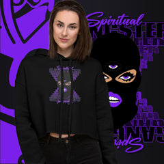 "Spiritual Gang" Crop Hoodie (Beige) | Purple