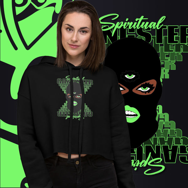 "Spiritual Gang" Crop Hoodie (Cocoa) | Lime