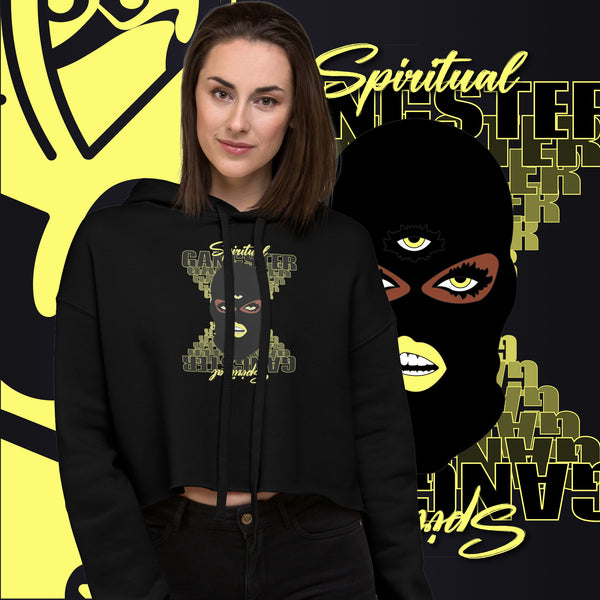 "Spiritual Gang" Crop Hoodie (Cocoa) | Yellow