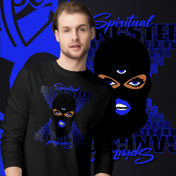 "Spiritual Gang" Unisex Long Sleeve Tee (Pecan) | Blue