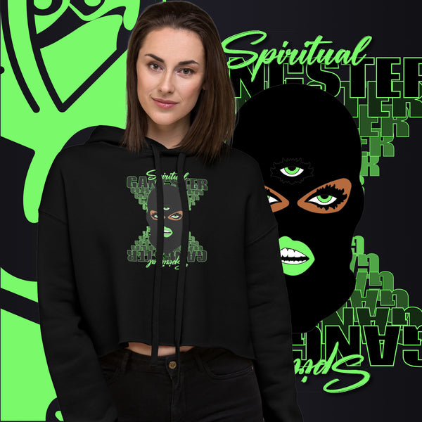 "Spiritual Gang" Crop Hoodie (Pecan) | Lime