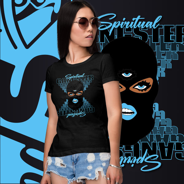 "Spiritual Gang" Ladies T-Shirt (Pecan) | Light Blue