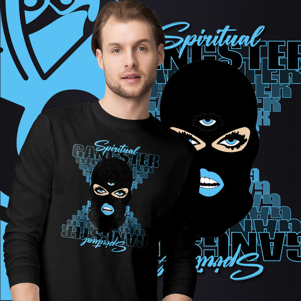 "Spiritual Gang" Unisex Long Sleeve Tee (White) | Light Blue