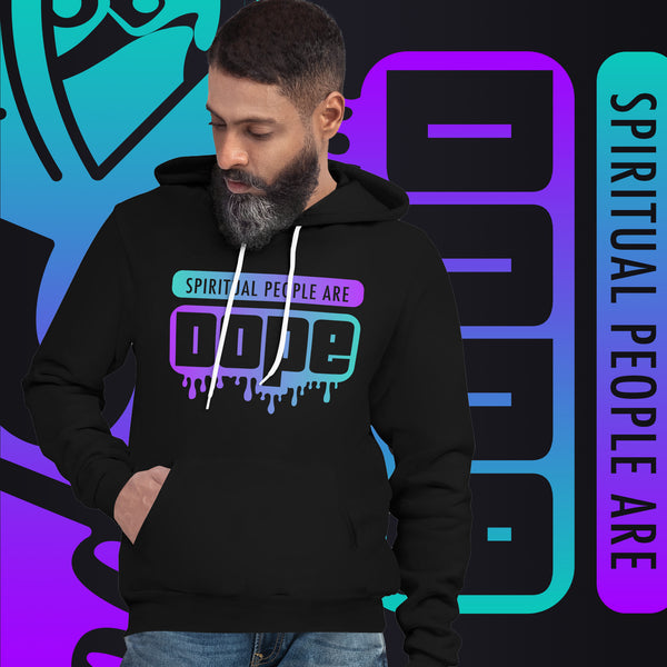 "Spiritual People" Unisex Hoodie (Gradient) | Cyan/Purple