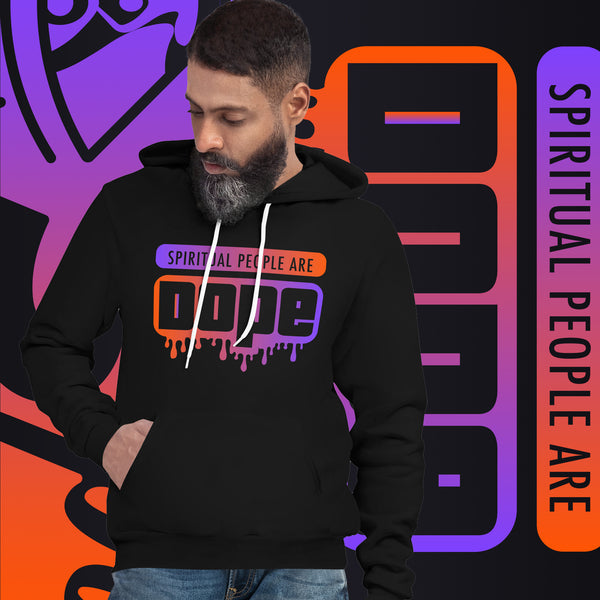 "Spiritual People" Unisex Hoodie (Gradient) | Orange/Purple