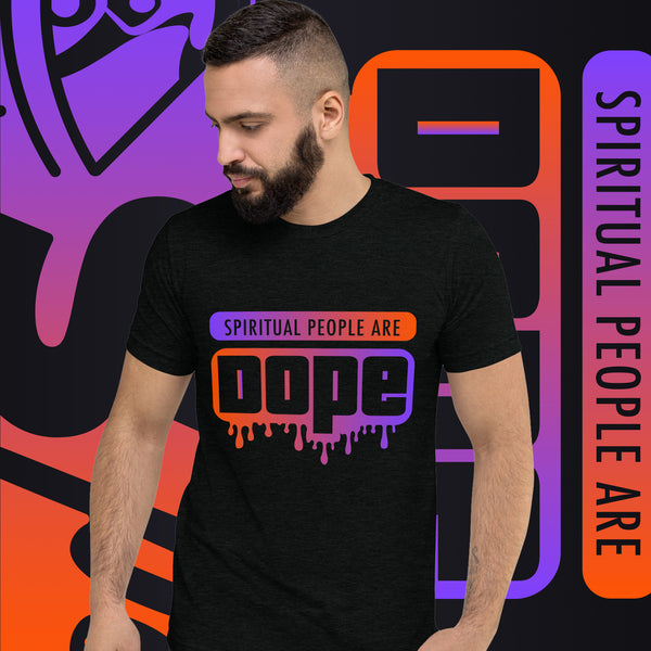 "Spiritual People" Unisex T-Shirt (Gradient) | Orange/Purple