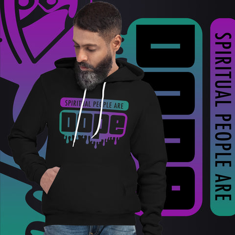 "Spiritual People" Unisex Hoodie (Gradient) | Teal/Purple