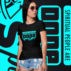 "Spiritual People" Ladies T-Shirt (Solid) | Cyan