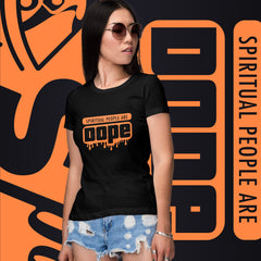 "Spiritual People" Ladies T-Shirt (Solid) | Peach