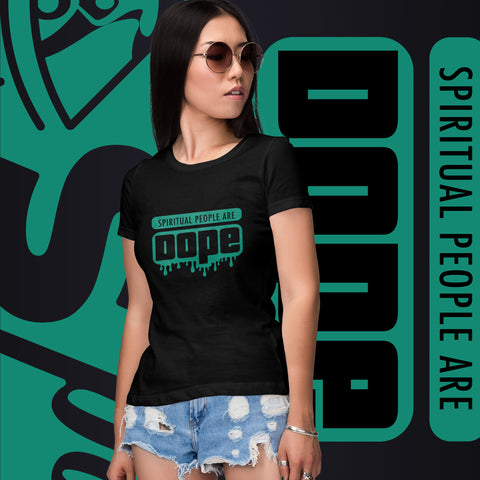 "Spiritual People" Ladies T-Shirt (Solid) | Turquoise