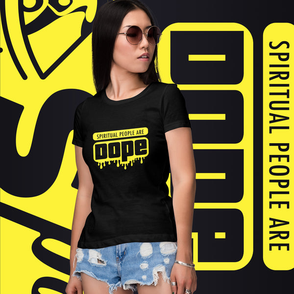 "Spiritual People" Ladies T-Shirt (Solid) | Yellow