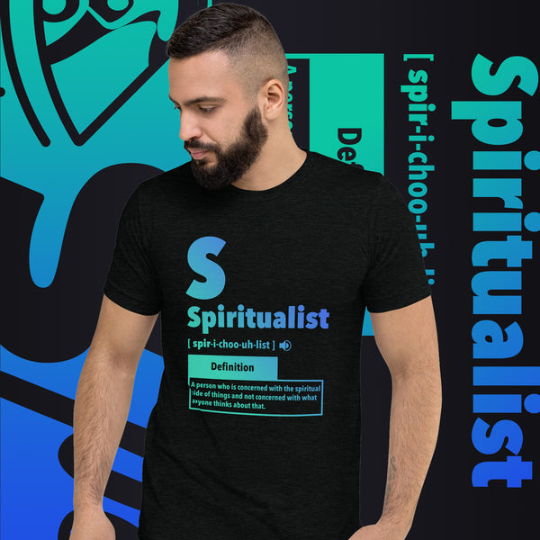 "Spiritualist" Unisex T-Shirt (Gradient) | Cyan/Blue