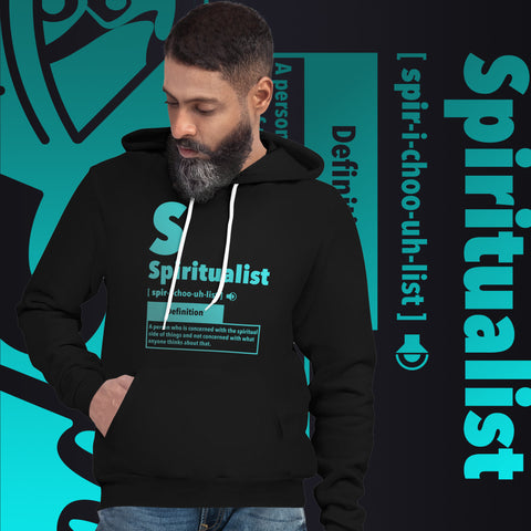 "Spiritualist" Unisex Hoodie (Gradient) | Cyan/Turquoise