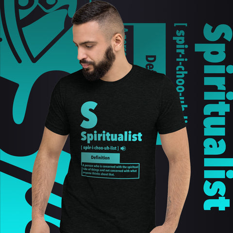 "Spiritualist" Unisex T-Shirt (Gradient) | Cyan/Turquoise